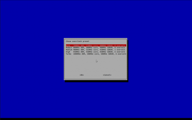 Die CPU lässt sich mit bis zu einer Taktrate von 1 GHz betreiben, ohne dass die Garantie erlischt.